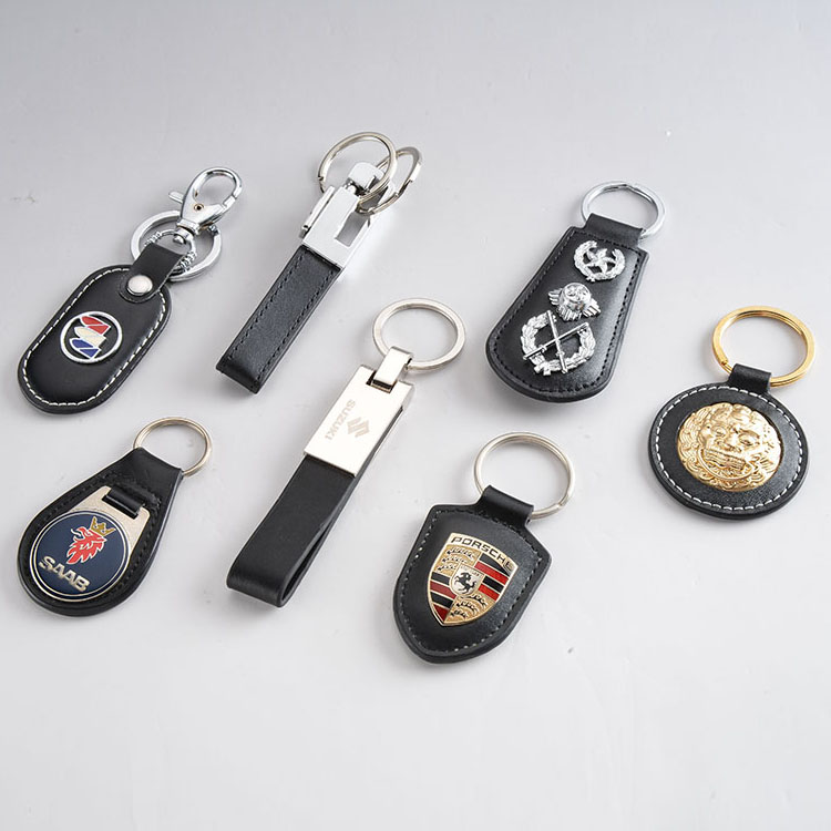 Factory Wholesale Luxury Brand Designer Leather Keychain