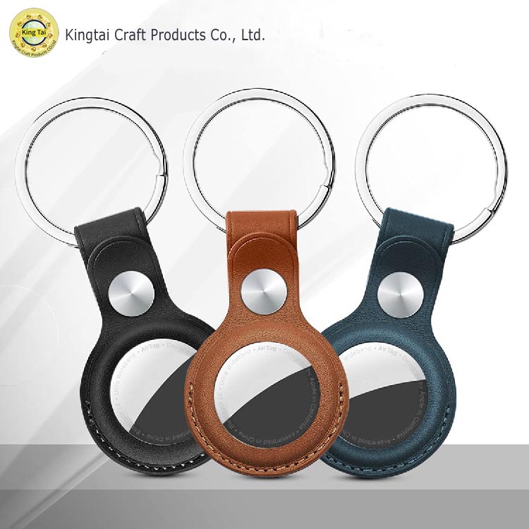 https://www.kingtaicrafts.com/leather-airtag-keychain-saddle-brown-blue-black-kingtai-product/