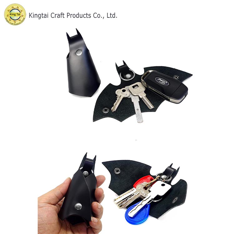 https://www.kingtaicrafts.com/leather-bat-keychain-in-matte-black-leather-with-carabiner-kingtai-product/