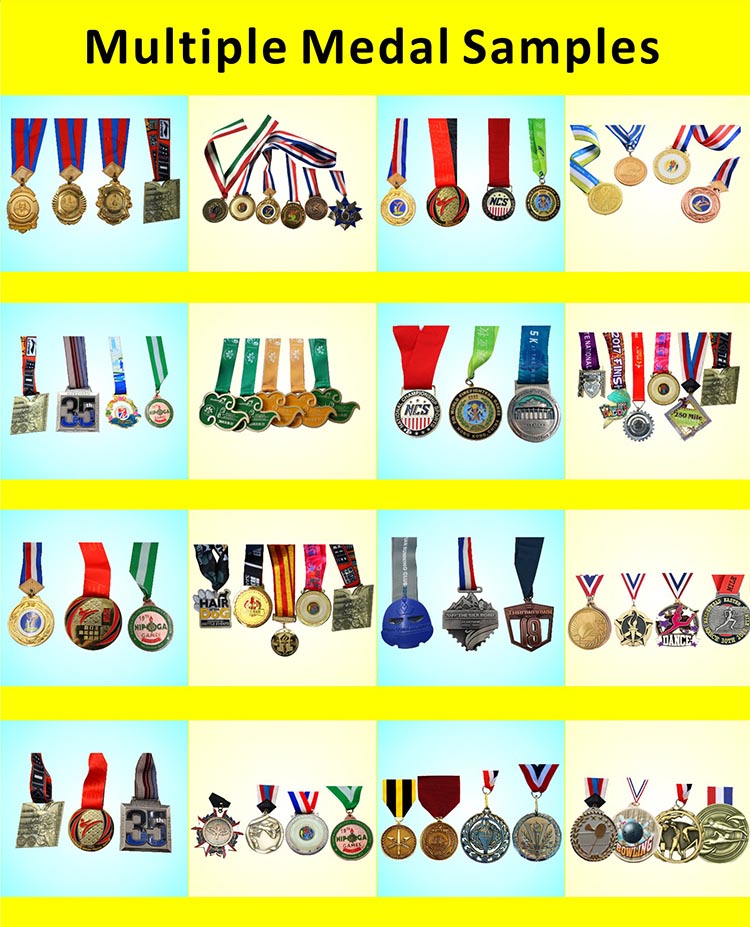 multiple medal samples